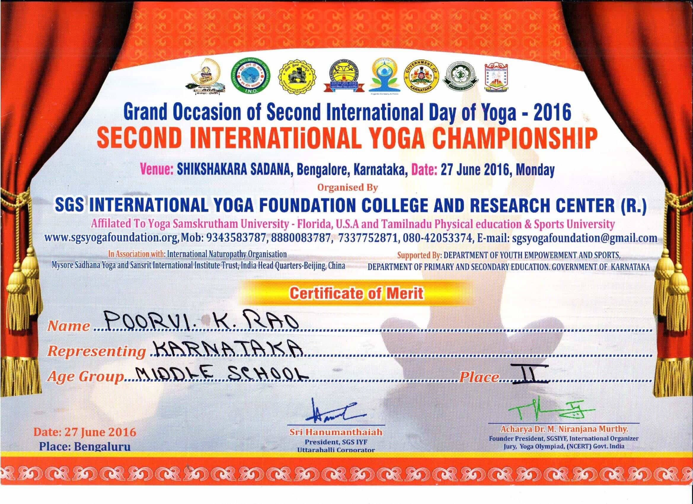 International Yoga Championship