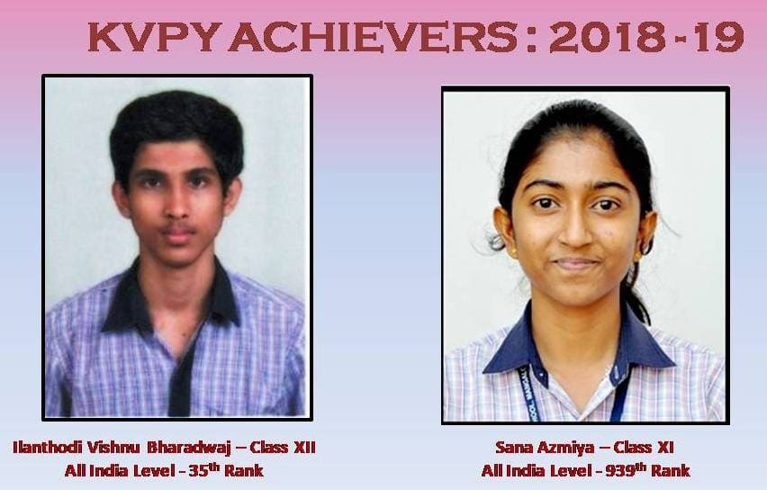 KVPY Achievers 2018-19