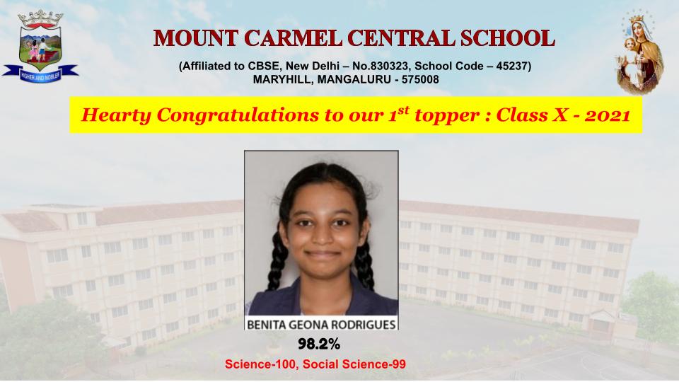 Superb Results in CBSE Class X 2021