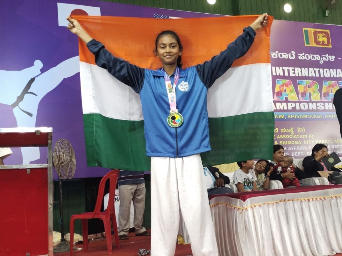 Sakshi Karkada wins Silver medals in 3rd International Karate Championship 2022