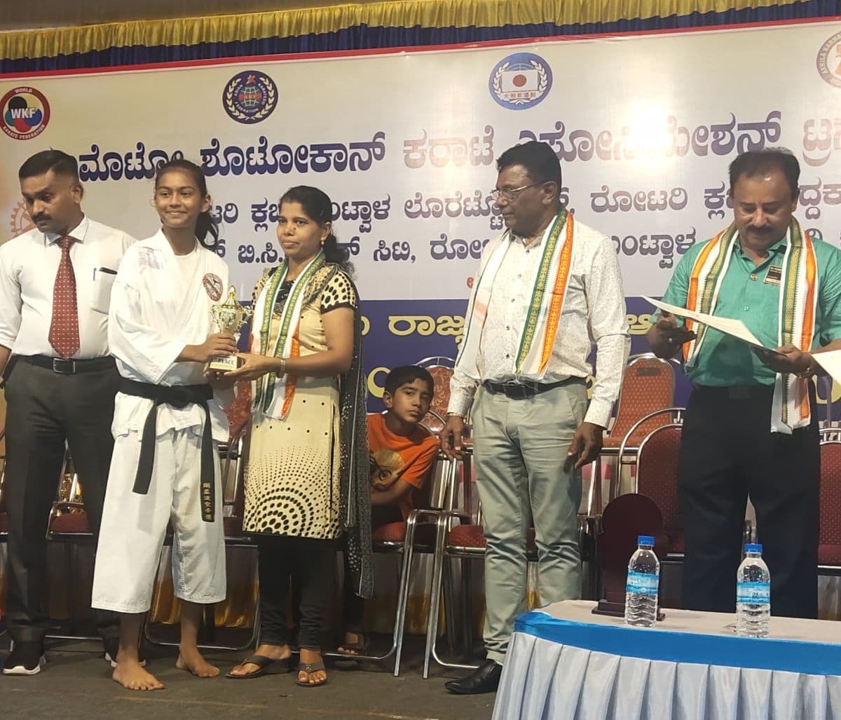 Sakshi Karkada wins 1st place in State Level Karate Championship