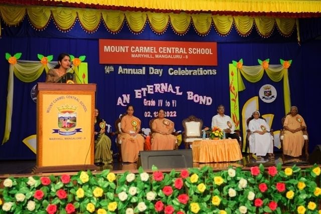 Grade IV to VI students celebrating the “Eternal Bond” during the 14th Annual Day 2022