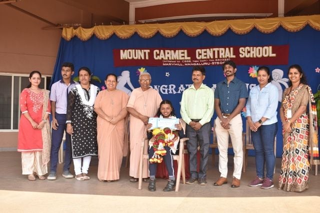 Felicitation to CBSE National gold medalist Jesnia Correa of grade VI