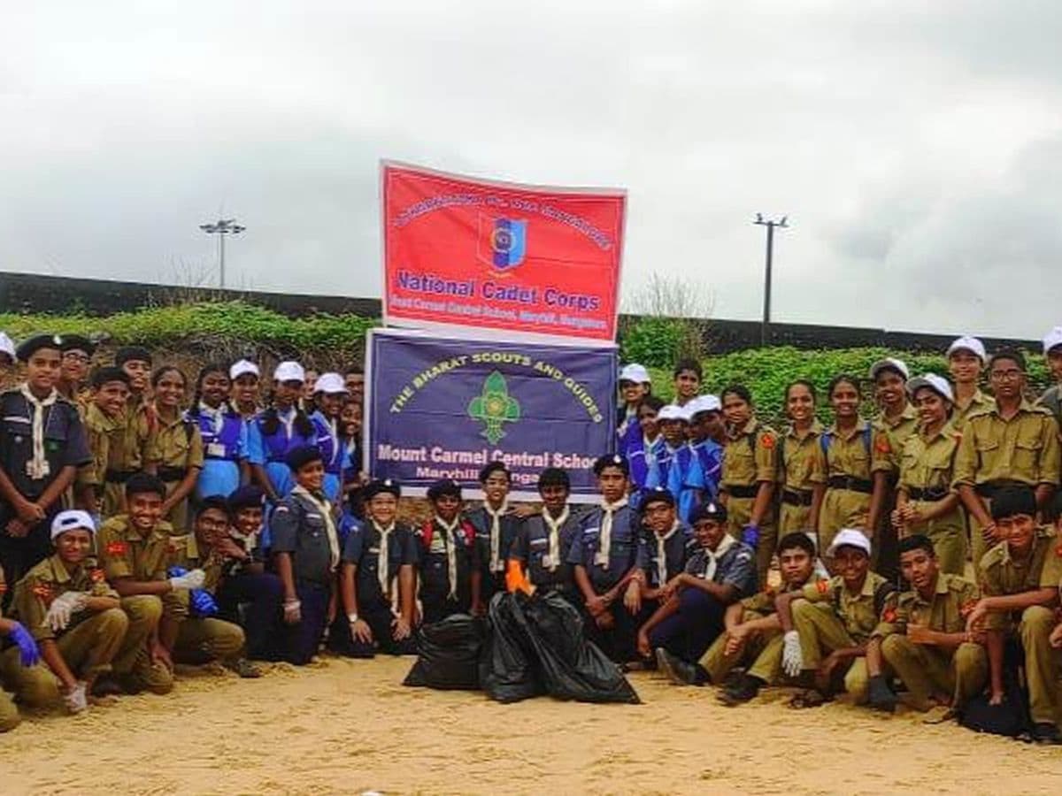 Beach Cleaning Drive by NCC, Scouts and Guides