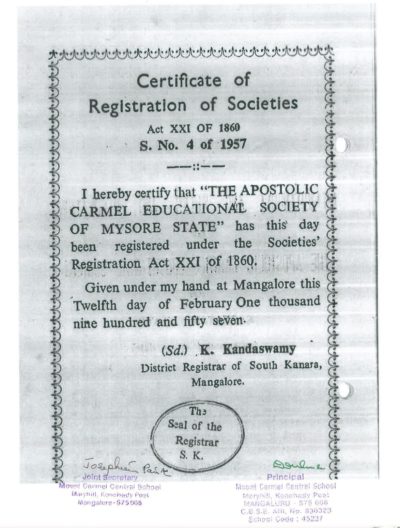 Copy of Societies/Trust/Company – Registration Certificate