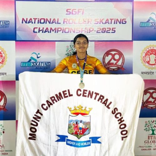 Jesnia Correa of grade IX, bags Silver at SGFI National Skating Championship 2025