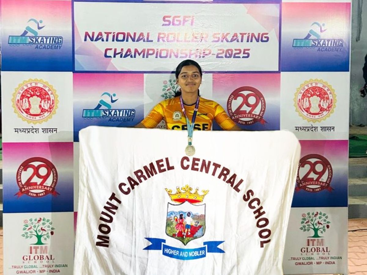 Jesnia Correa of grade IX, bags Silver at SGFI National Skating Championship 2025