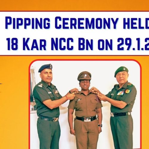 ANO Teena Promoted as Second Officer at NCC Pipping Ceremony